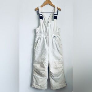 5T Land’s End Ivory Snow Bibs Overalls